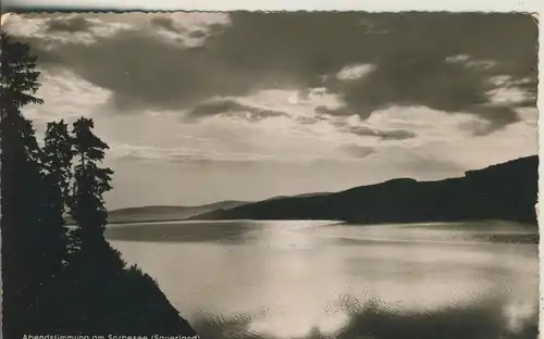 Sauerland v. 1958 Abendstimmung am Sorpesee (AK1636)