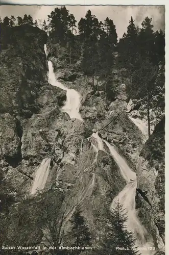 Berchtesgaden v. 1964 Sulzer Wasserfall in der Almbachklamm (AK1644)