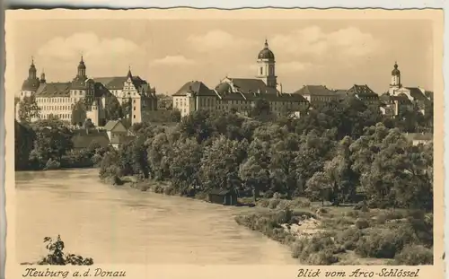 Neuburg a.d. Donau v. 1954 Blick vom Arco Schlösel (AK1653)