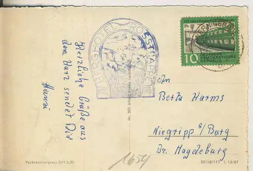 Bodetal / Harz v. 1958  - 5-Ansichten und Hotel \\\"Am Hirschgrund\\\" (AK1654)