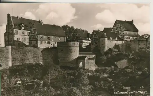 Vellberg v. 1963 Teil-Ansicht mit Gasthof zum Ochsen (AK1659)