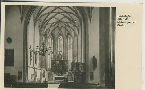 Rochlitz v. 1958 Altar der St. Kunigunden Kirche (AK1668)