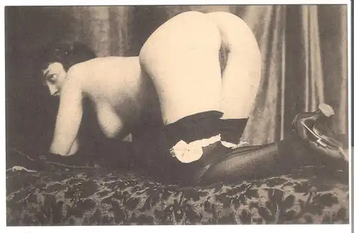 Junge Frau nackt in erotischer Pose v. 1912 (EA26) 