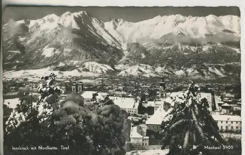Innsbruck v. 1963 Teil-Stadt-Ansicht mit der Nordkette (AK1772)