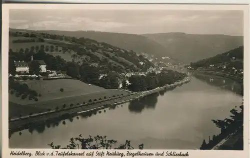 Heidelberg v. 1963 Blick v. d. Teufelskanzel auf Stift Neuburg (AK1779)