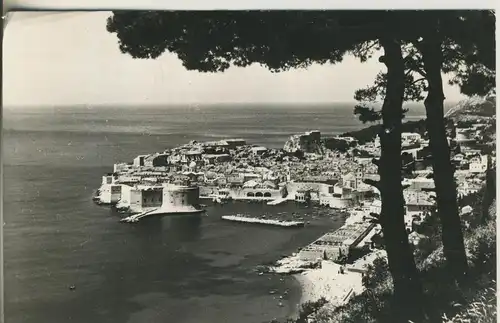 Dubrovnik v. 1954 Teil-Stadt-Ansicht (AK1814) 