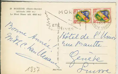 Morzine v. 1959 Mont Blanc (AK1837)