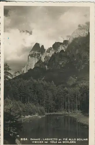 Laghetto pr. Fie Allo Sciliar - Weiher bei Völs am Schlern v. 1954  (AK1873)