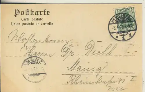 Heidelberg v. 1903 Schloß in der Blütenzeit (AK2022)