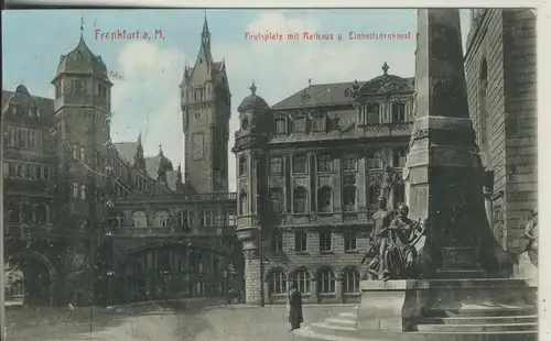 Frankfurt v. 1911 Paulplatz mit Rathaus (AK2049)