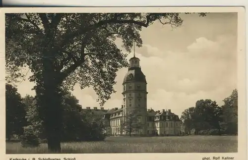 Karlsruhe v. 1940 Schloßgarten mit Schloß (AK2059)