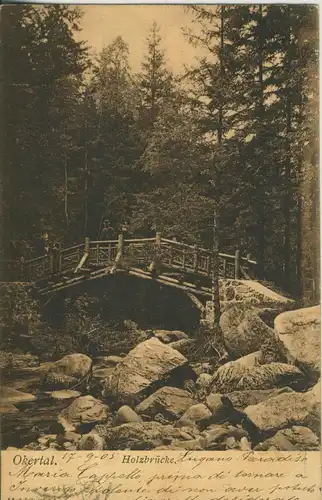 Okertal v.1905 Die Holzbrücke (AK2072)