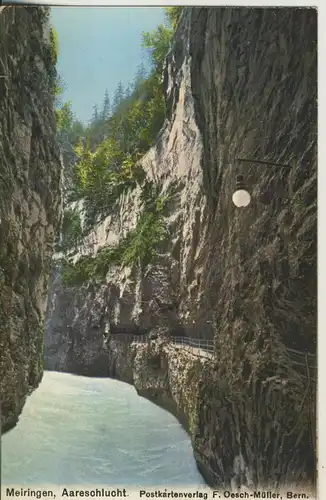 Meiringen v. 1910 Die Aareschlucht (AK2102) 