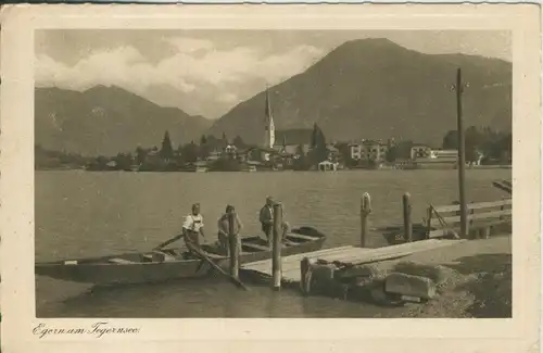 Egern a. Tegernsee v. 1928 Dorf,See,Fischerboot (AK2104)