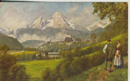 Berchtesgaden v. 1927 Watzmann und Hochalter (AK2107)