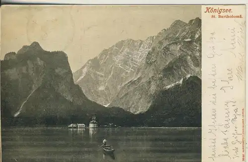 Königssee v. 1903 See mit Bartholomä (AK2117)
