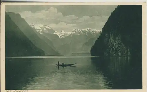 Königssee v. 1935 Königssee mit Fischerboot (AK2118)