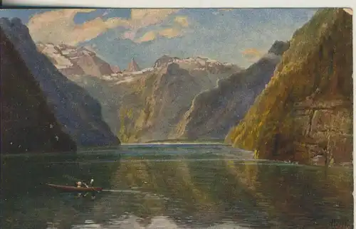 Königssee v. 1929 Königssee mit Boot (AK2122)