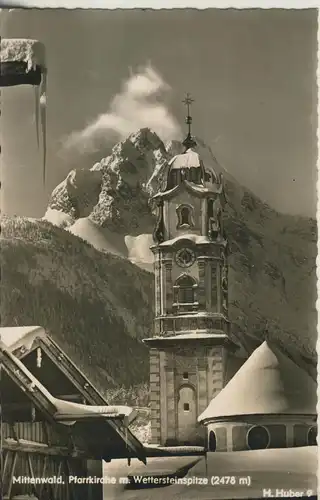 Mittenwald v. 1954 Die Pfarrkirche (AK2126)