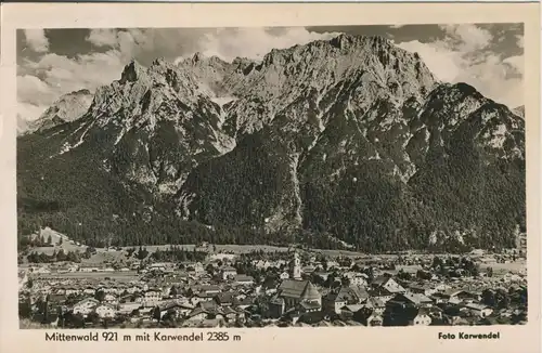 Mittenwald v. 1954 Teil-Dorf-Ansicht (AK2127)