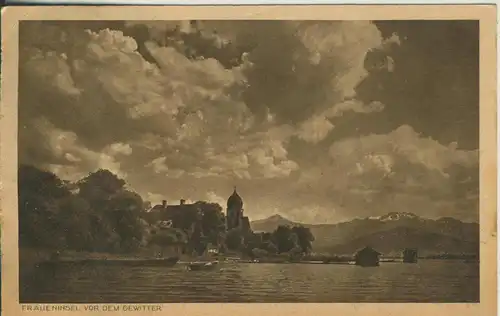 Fraueninsel - Chiemsee - v. 1927 Vor dem Gewitter (AK2134)