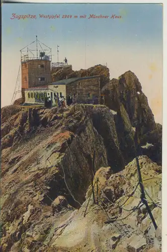 Zugspitze v. 1918 Westgipfel mit Münchner Haus (AK2151)