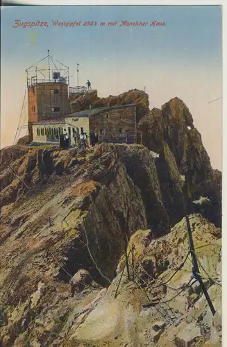 Zugspitze v. 1918 Westgipfel mit Münchner Haus (AK2152)