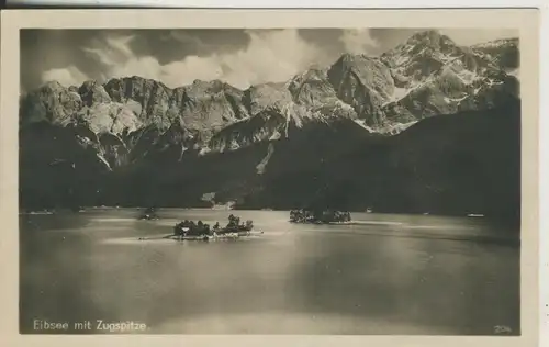 Eibsee mit Zugspitze v. 1927 (AK2161)