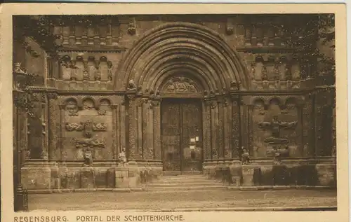 Regensburg v. 1919 Portal der Schottenkirche (AK2170) 
