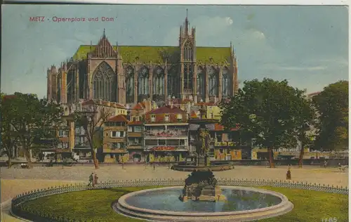 Metz v. 1942 Opernplatz und Dom (AK2200)