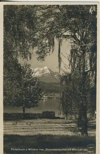 Pörtschach v. 1931 Strandparkpartie (AK2210)