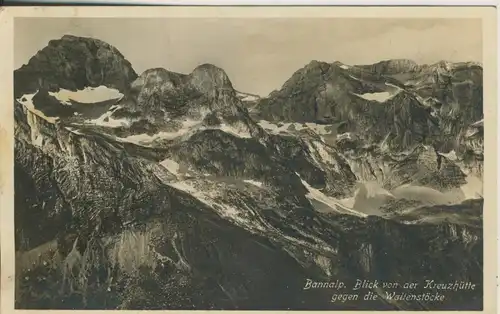 Bannalp-Blick von der Kreuzhütte gegen die Wallenstöcke v. 1940 (AK2211)