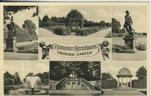 Hannover-Herrenhausen v. 1963 Grosser Garten -- 6 Ansichten (AK2220)