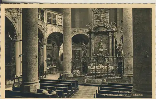 Salzburg v. 1937 Franziskanerkirche - Hochaltar (AK2235)