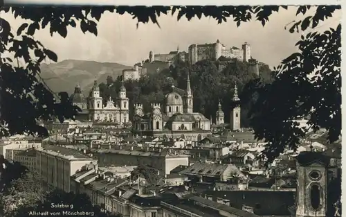 Salzburg v. 1952 Altstadt mit Mönchberg (AK2239)