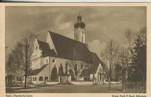 Solln v. 1955 Kath. Pfarrkirche Solln,Entwurf Prof.F.Rank (AK2262)