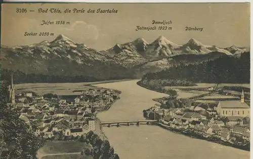Bad Tölz v. 1921 Teil-Stadt-Ansicht (AK2263)