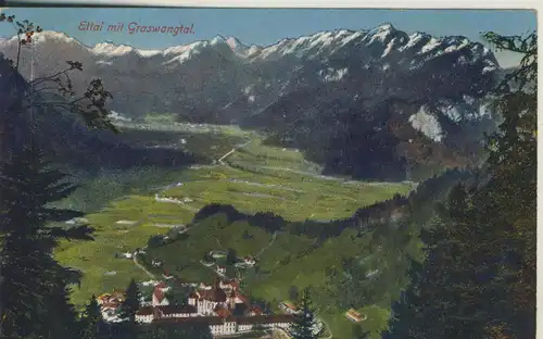 Ettal v. 1927 Das Kloster im Graswangtal (AK2281) 