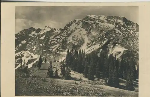 Die Oberahorn-Alm mit den Hohen Göll v. 1927 (AK2306)