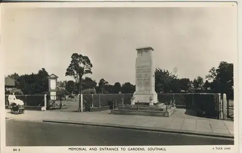 Southall v. 1962 Memorial and Entrance to Gardens (AK2323)