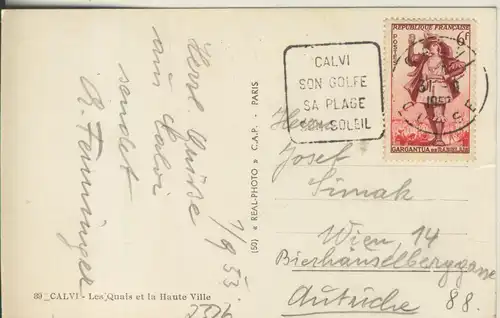 Calvi v. 1953 Stadtansicht (AK2326)