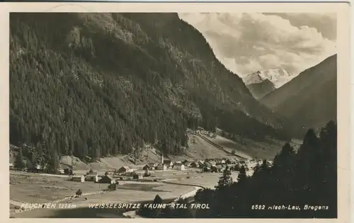 Feuchten - Weisseespitze-Kaunsertal v. 1950 Dorf-Ansicht (AK2346) 