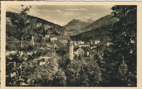 Feldkirch v. 1955 Dorfansicht - Gurtisspitze (AK2352)