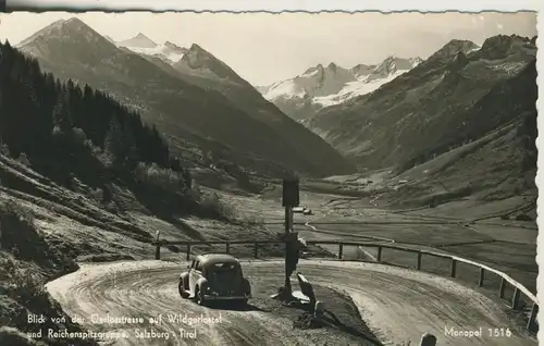 Blick von der Cerlosstrase auf Wildgerlostal v. 1955 (AK2410)