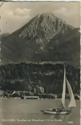 Faakersee v. 1954 Strandbad mit Mittagskogel (AK2478) 
