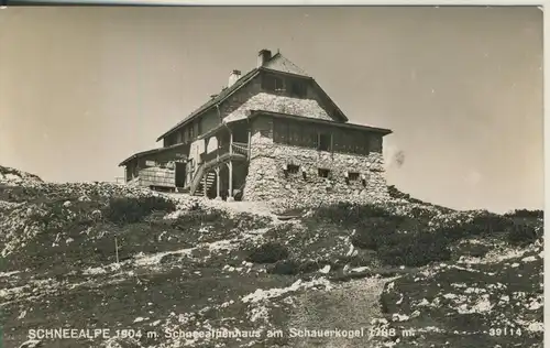 Schneealpe v. 1953 Schneealpenhaus am Schauerkogel (AK2505)