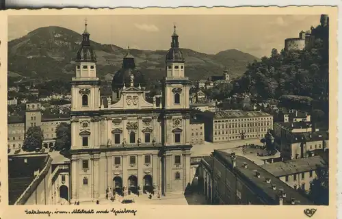 Salzburg v. 1953 Altstadt mit Gaisberg (AK2516) 