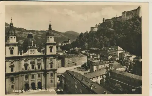 Salzburg v. 1980 Festung,Dom,Kapitelplatz (AK2519)