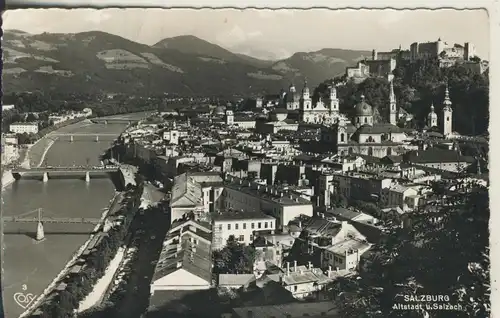 Salzburg v. 1962 Teil-Stadt-Ansicht (AK2565)