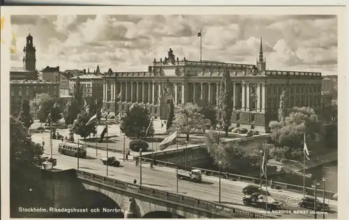 Stockholm v. 1965 Riksdagshuset och Norrbro (AK2585)
